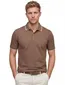 Portofino polo extra lang bruin effen
