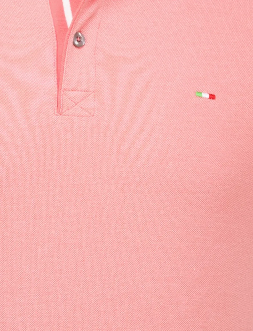 Portofino polo roze 3-knoops katoen