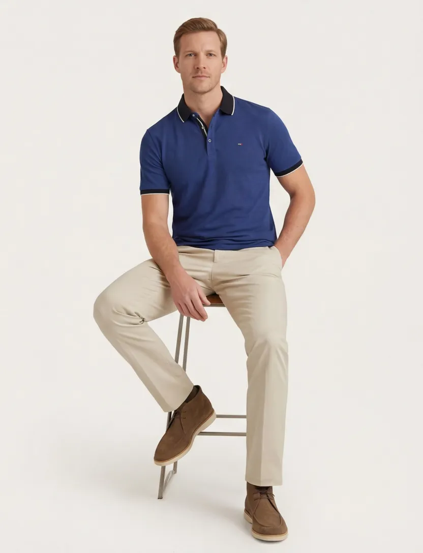 Portofino polo blauw