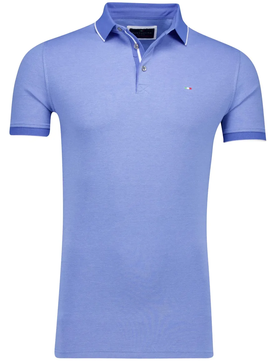 Portofino polo blauw katoen