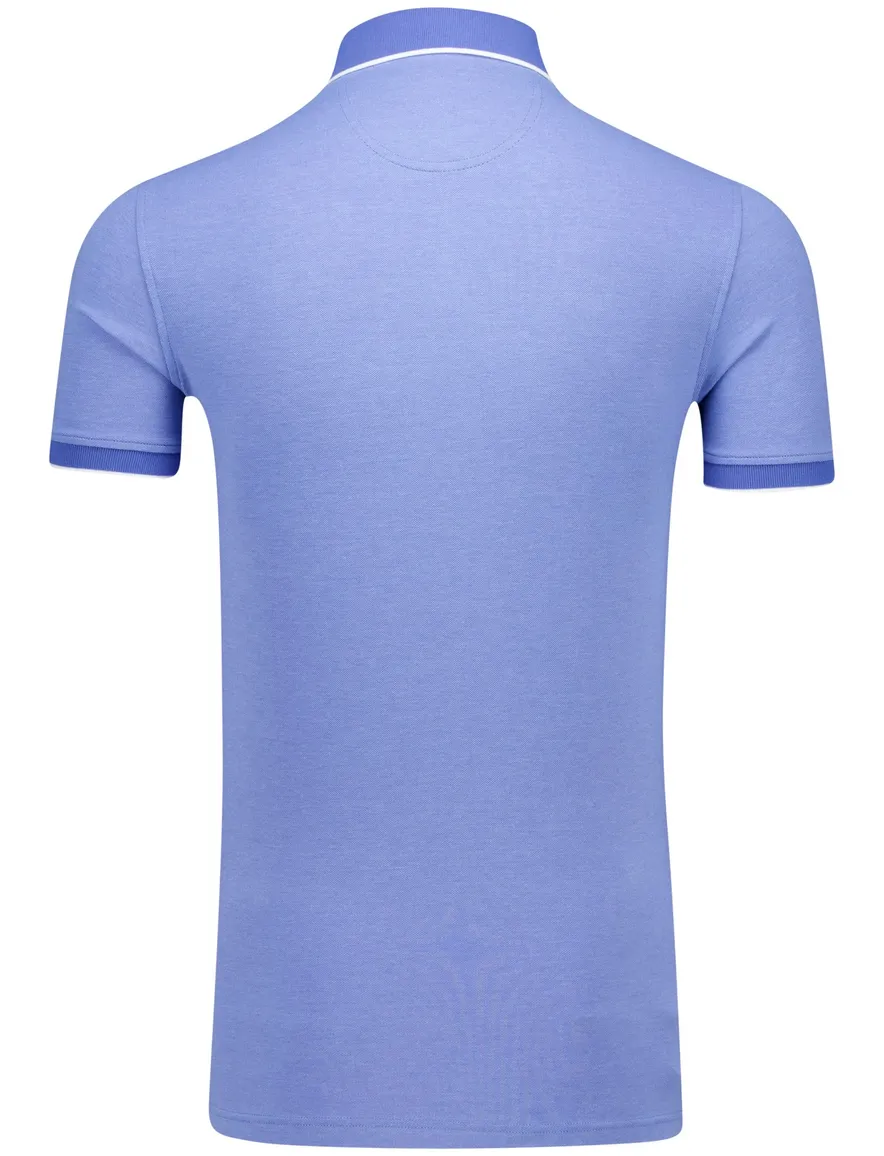 Portofino polo blauw katoen