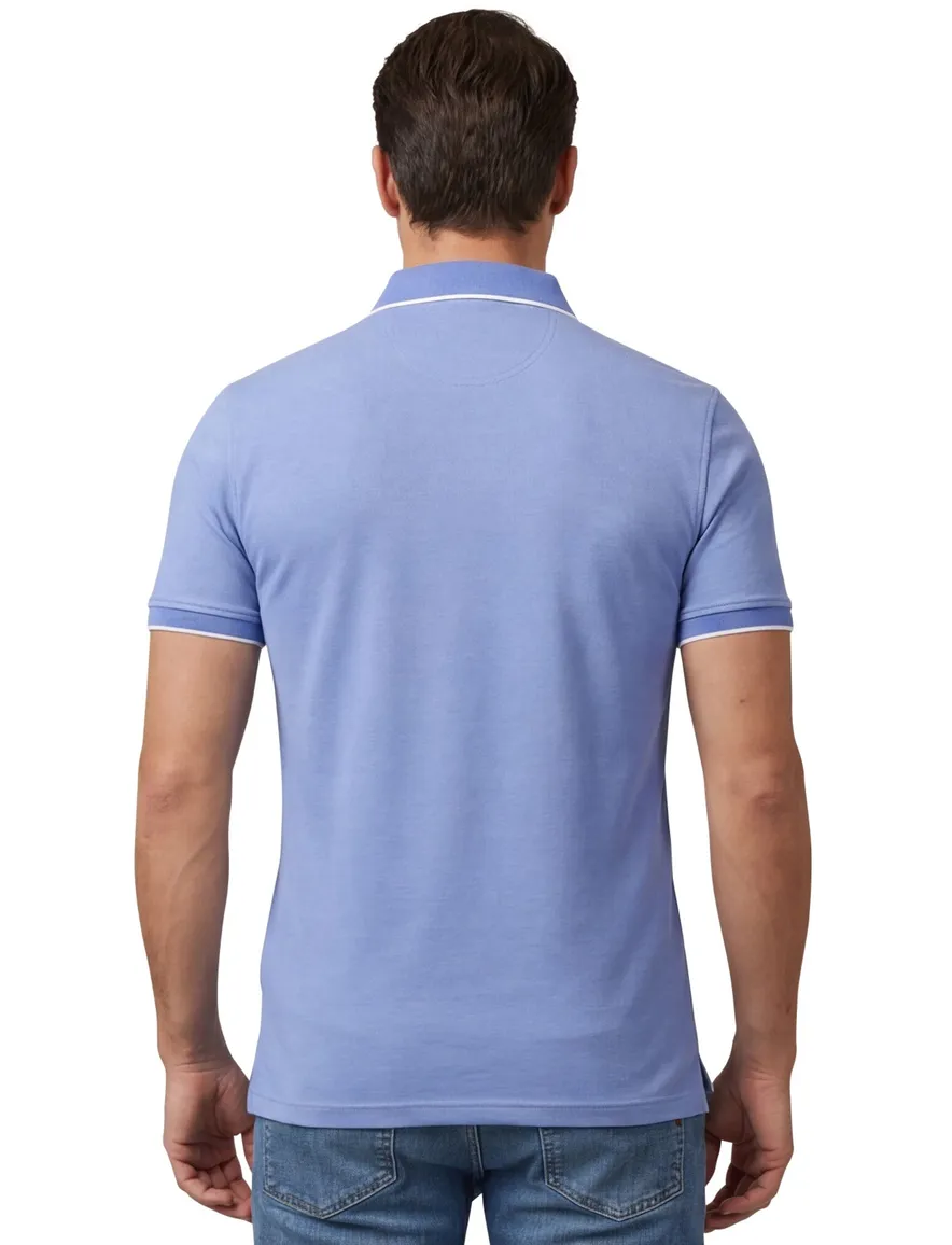 Portofino polo blauw katoen