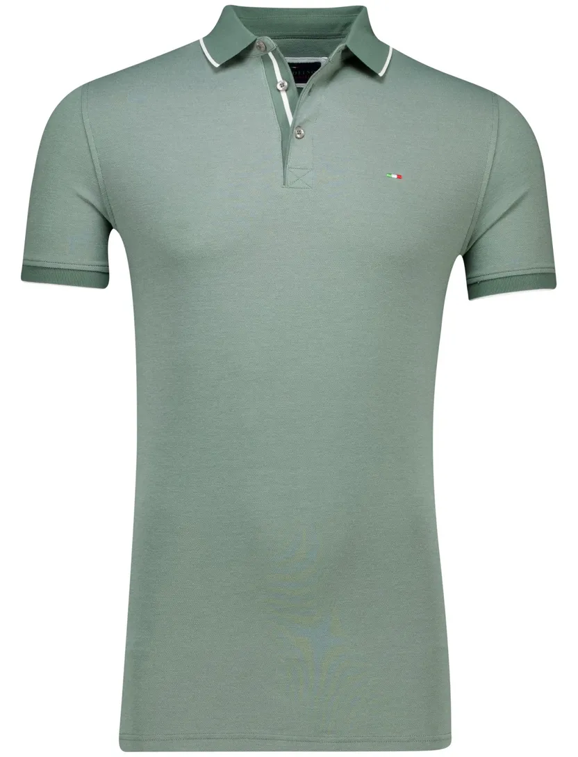 Portofino polo groen 3-knoops
