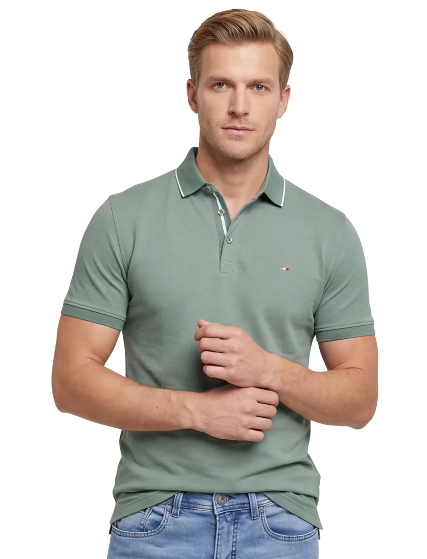 Portofino polo groen 3-knoops