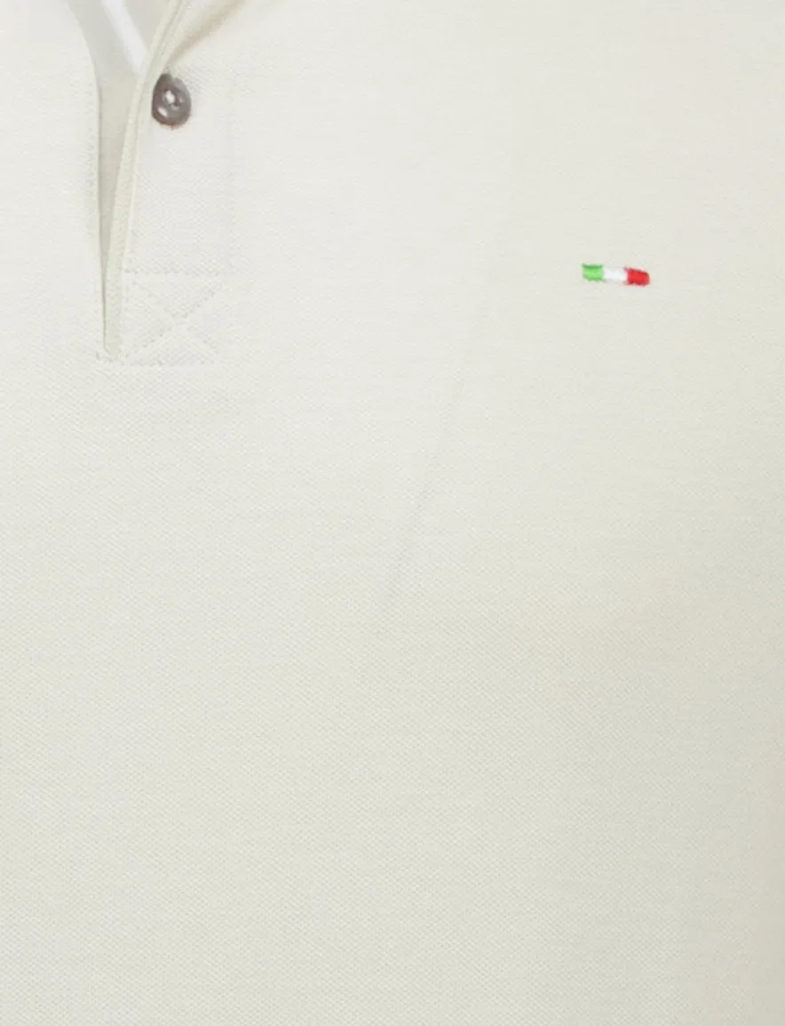 Portofino polo creme 3-knoops
