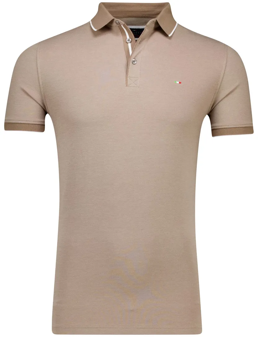 Portofino polo bruin katoen