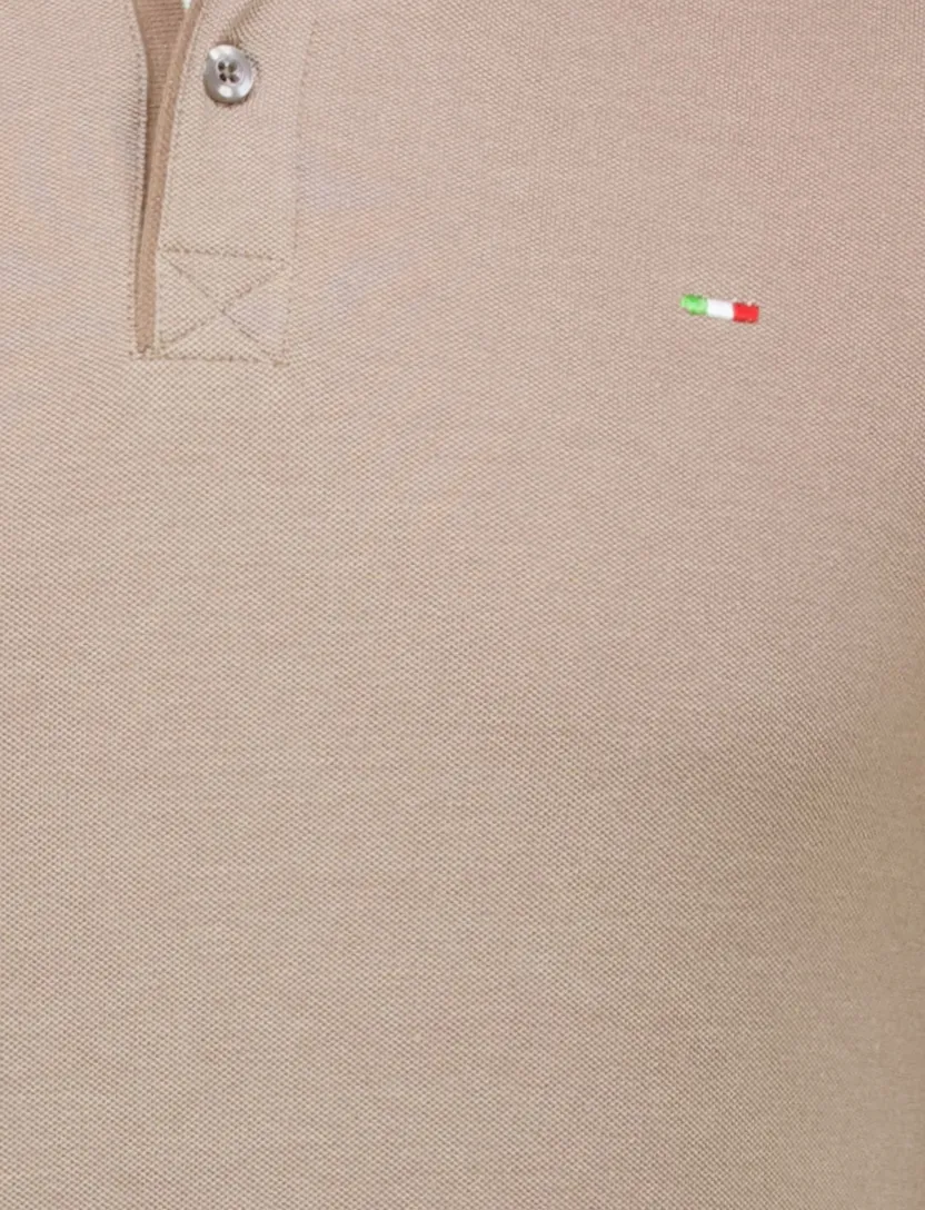 Portofino polo bruin katoen