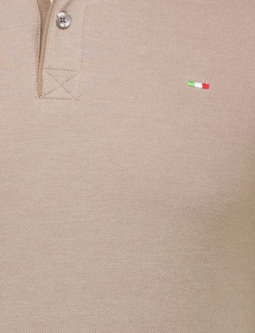 Portofino polo bruin katoen