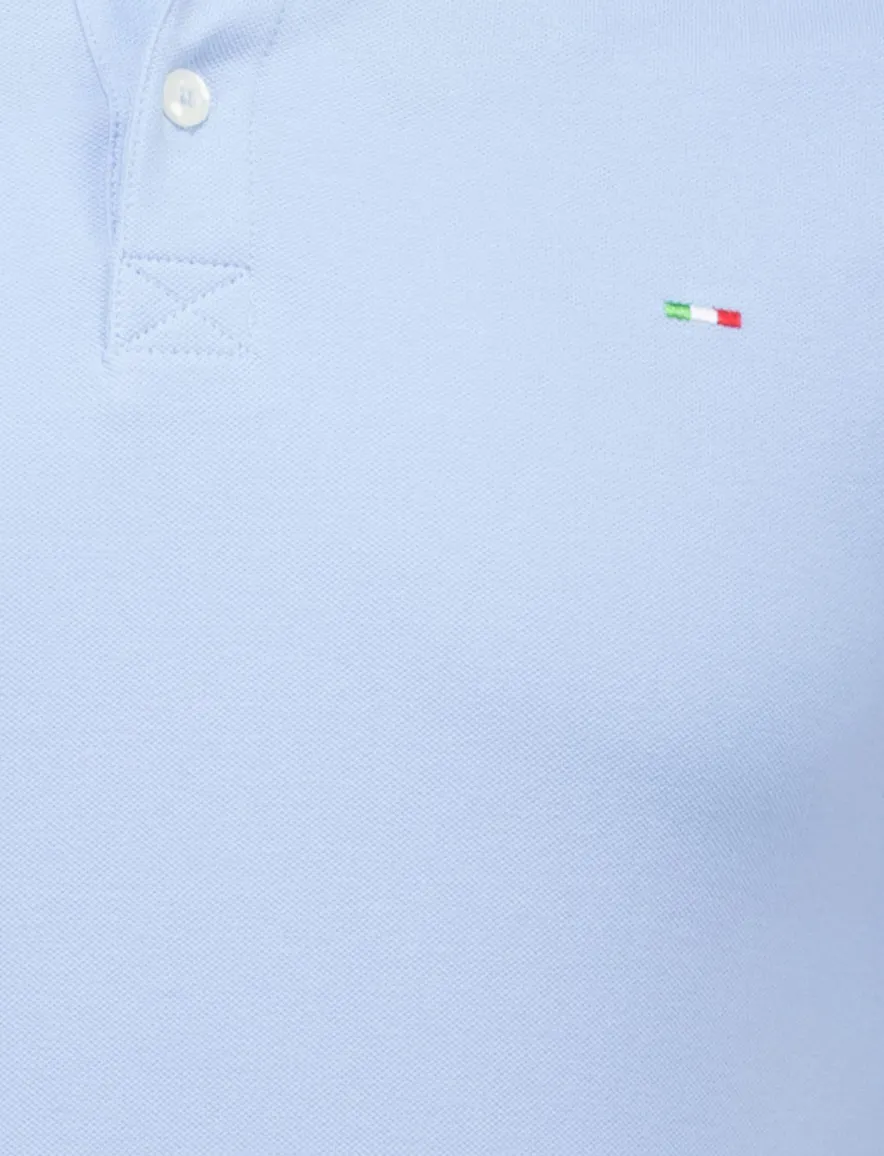 Portofino polo lichtblauw katoen