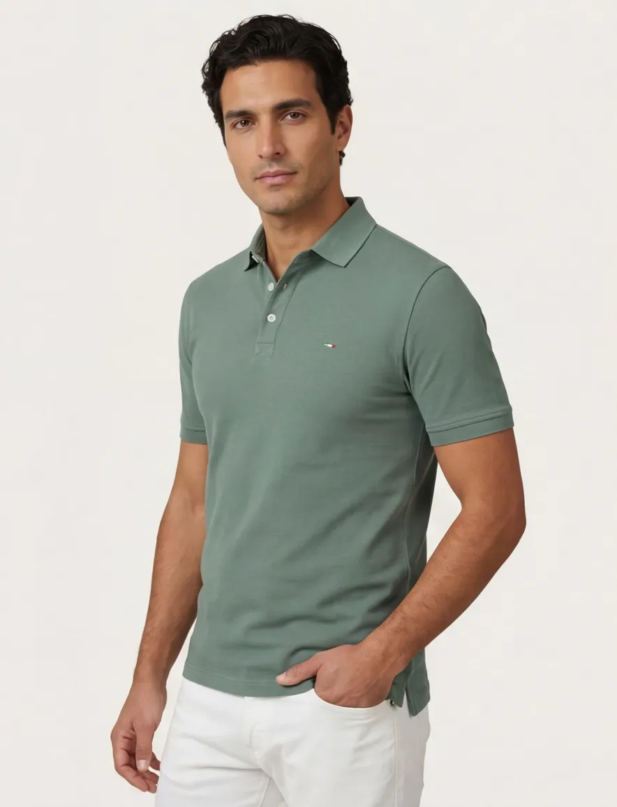 Portofino korte mouw polo groen