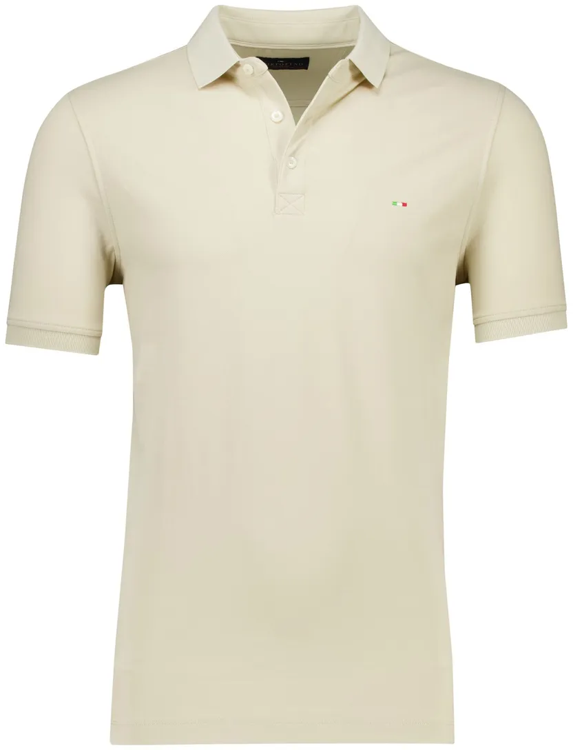 katoenen Portofino polo beige 3 knoops normale fit