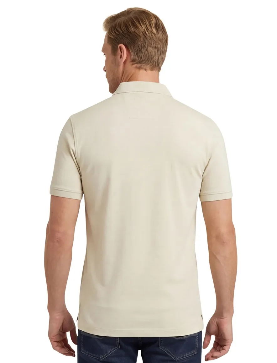 Portofino polo beige 3 knoops