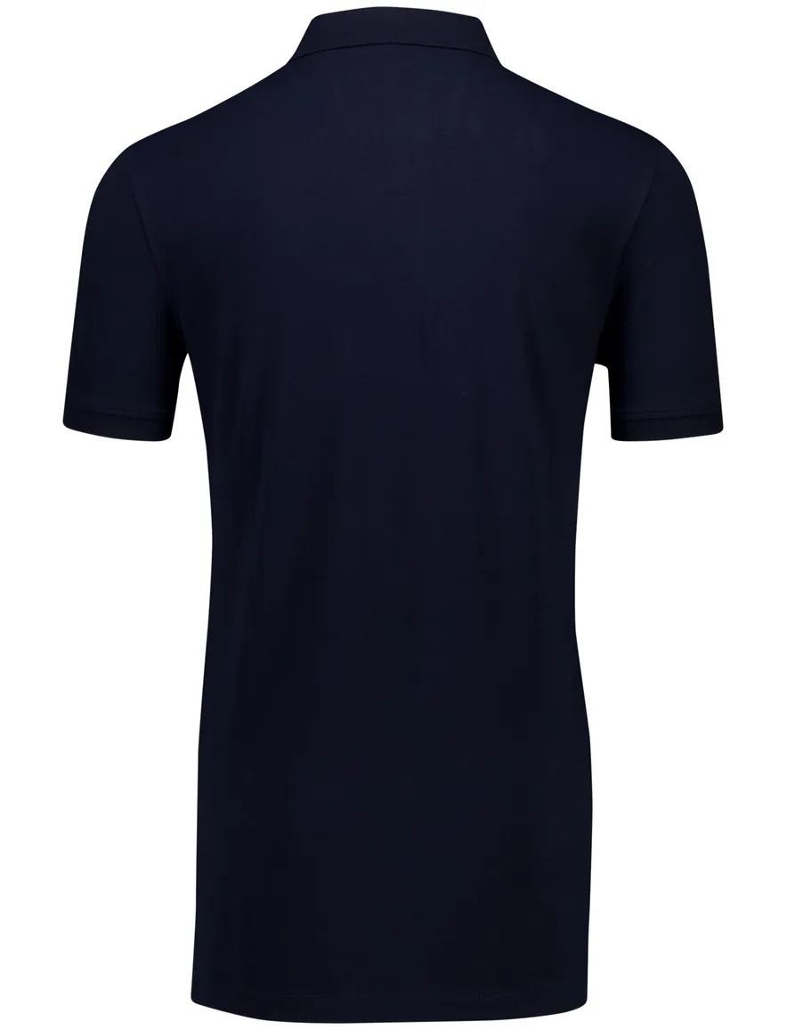 Portofino katoenen polo extra lang donkerblauw