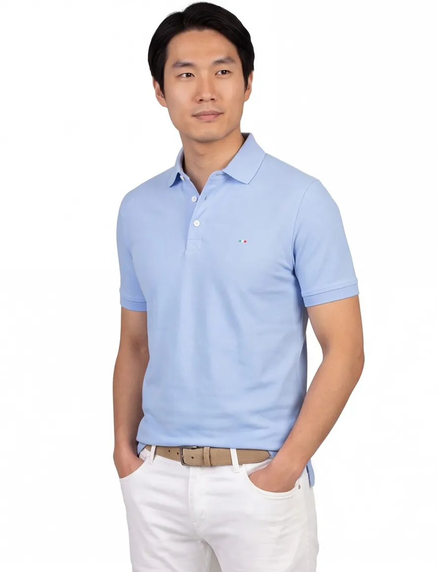 Portofino katoenen polo extra lang pique