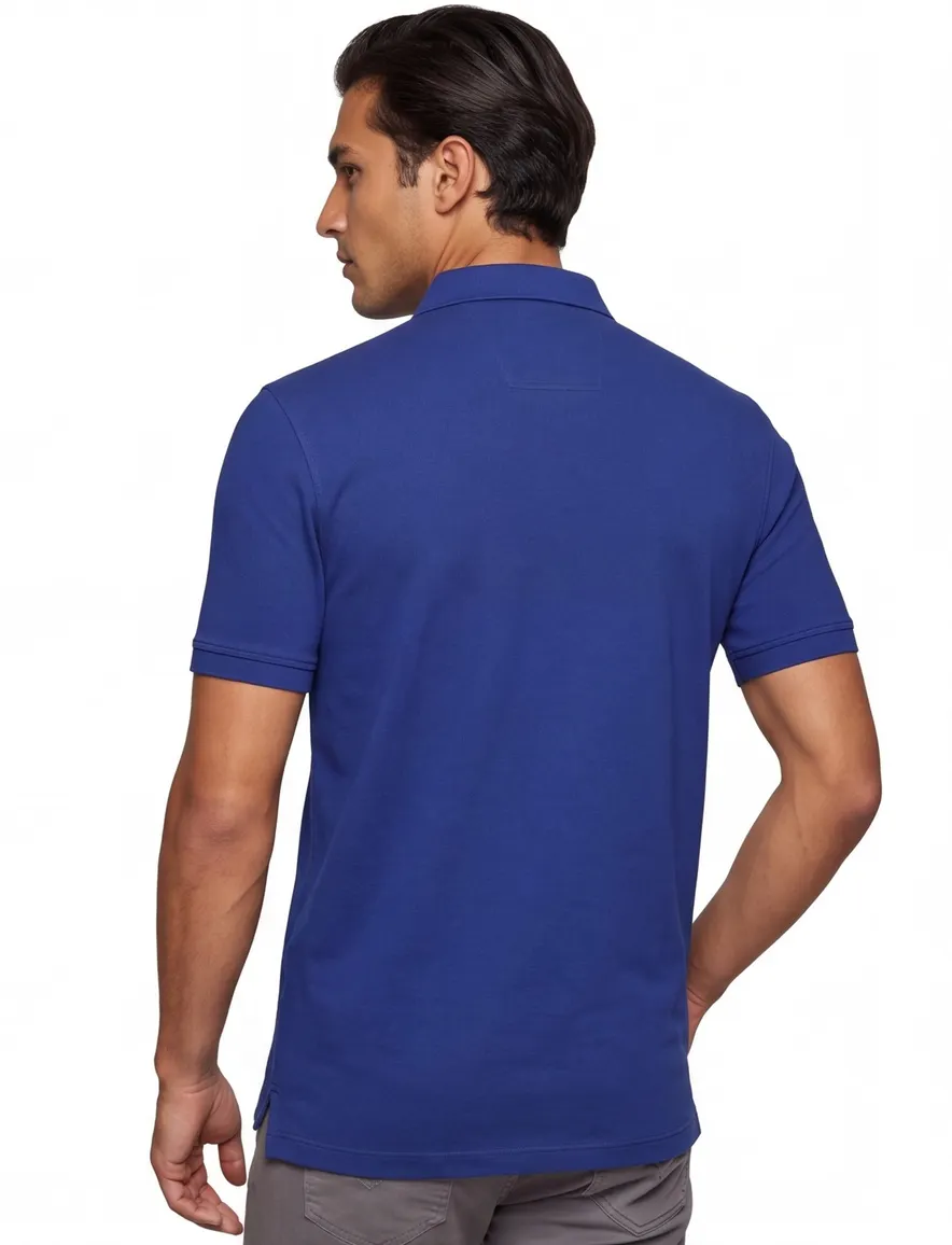 Portofino polo extra lang cobalt korte mouw