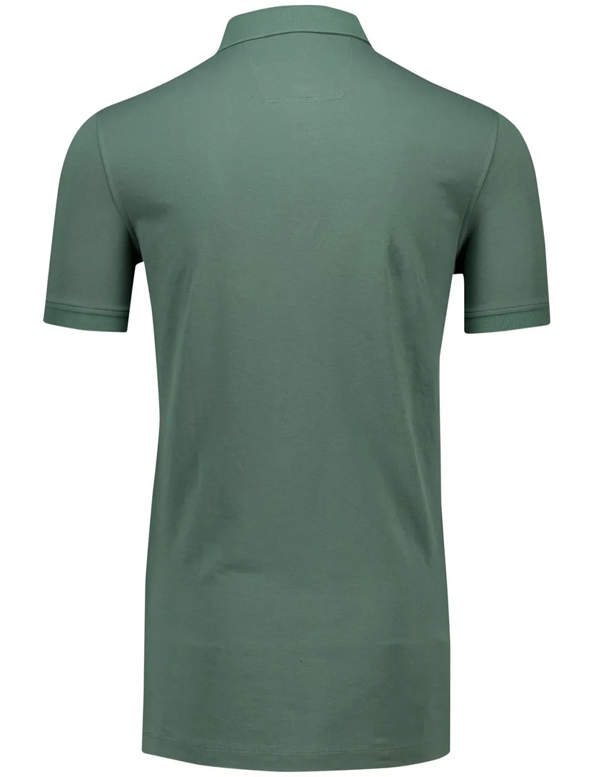 Portofino 3 knoops polo groen extra lang effen normale fit
