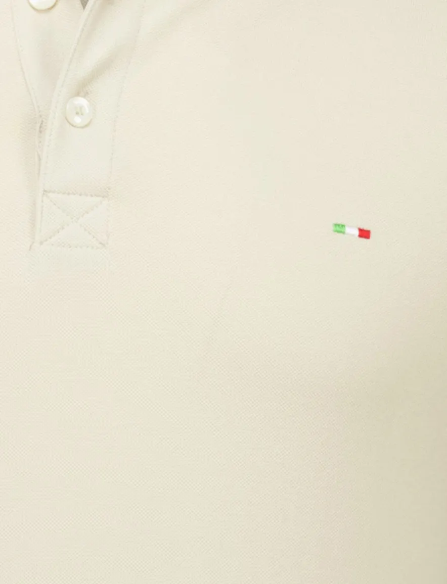 Portofino polo extra lang beige 3-knoops