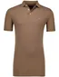 Portofino korte mouw polo extra lang bruin