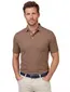 Portofino korte mouw polo extra lang bruin