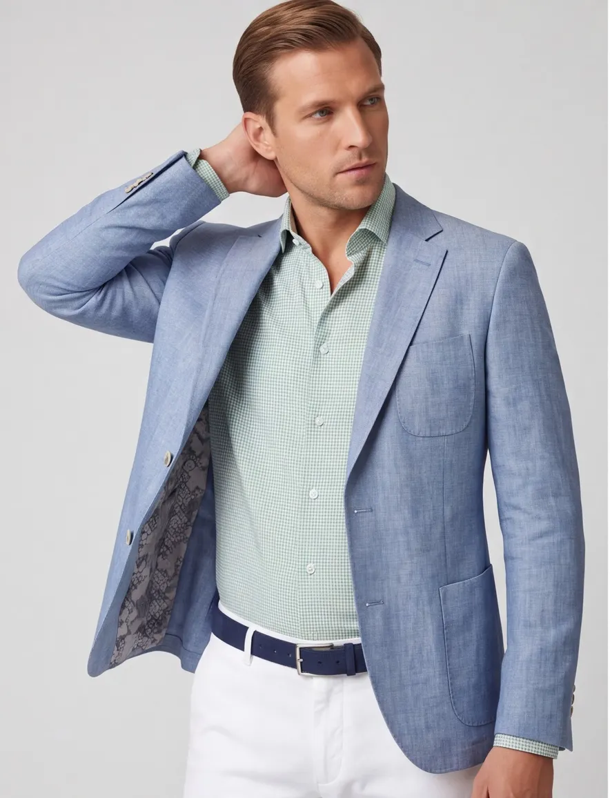 Digel Edward modern fit colbert lichtblauw