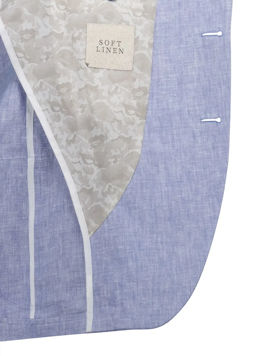 Digel Edward modern fit colbert lichtblauw 100% linnen