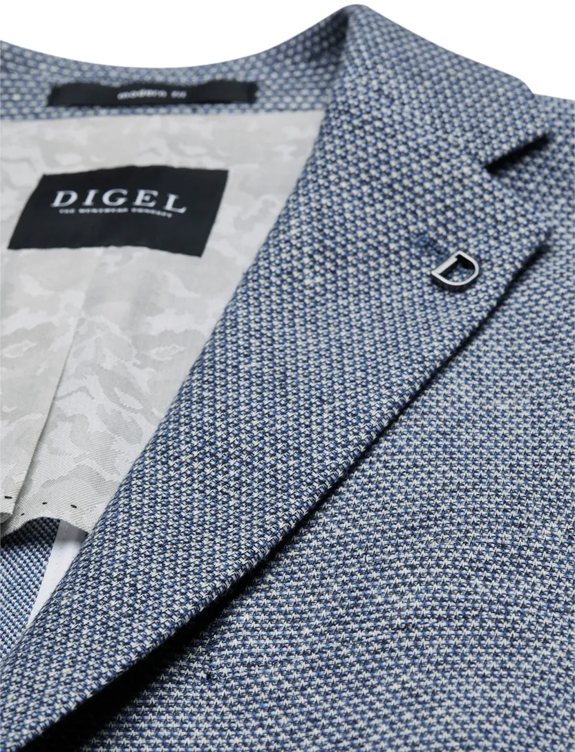 Digel colbert blauw geprint Edward-ST zakken