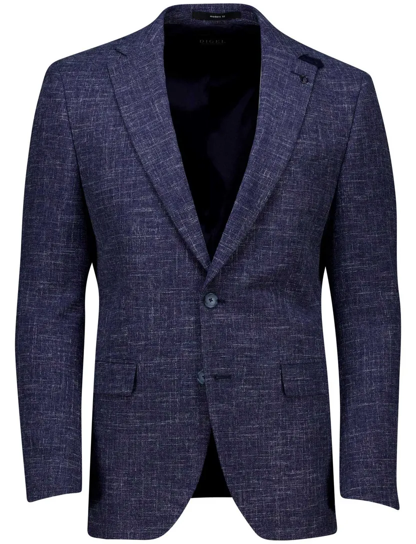 Digel colbert gemeleerd donkerblauw normale fit