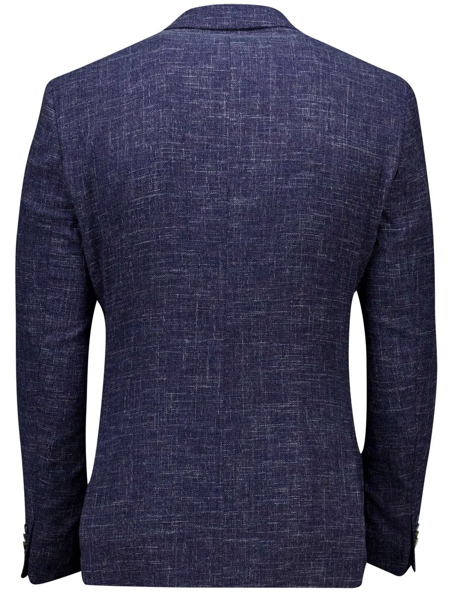 Digel colbert Ezzo-G donkerblauw gemeleerd normale fit