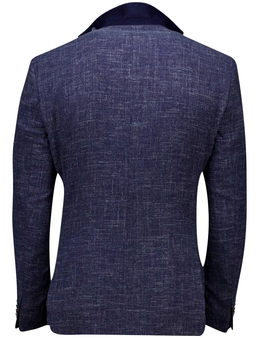 Digel colbert Ezzo-G donkerblauw gemeleerd normale fit