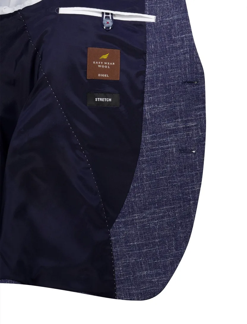 Digel colbert gemeleerd donkerblauw normale fit
