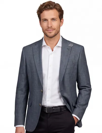 Digel Digel Ezzo-G modern fit stretch colbert antraciet met voering