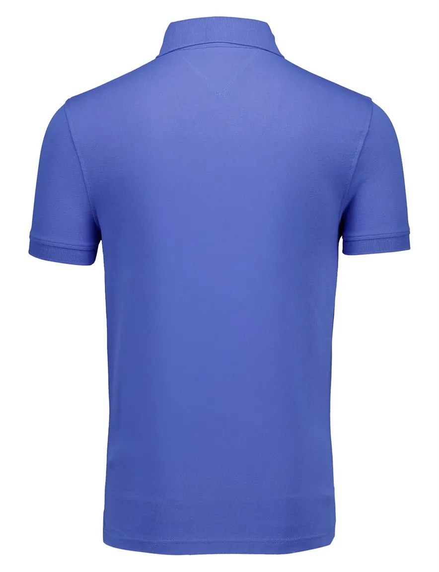 Tommy Hilfiger polo blauw effen katoen normale fit