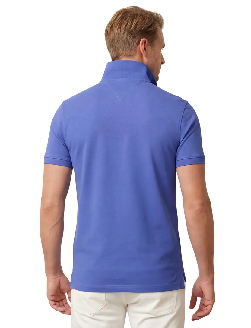 polo Tommy Hilfiger blauw normale fit katoen