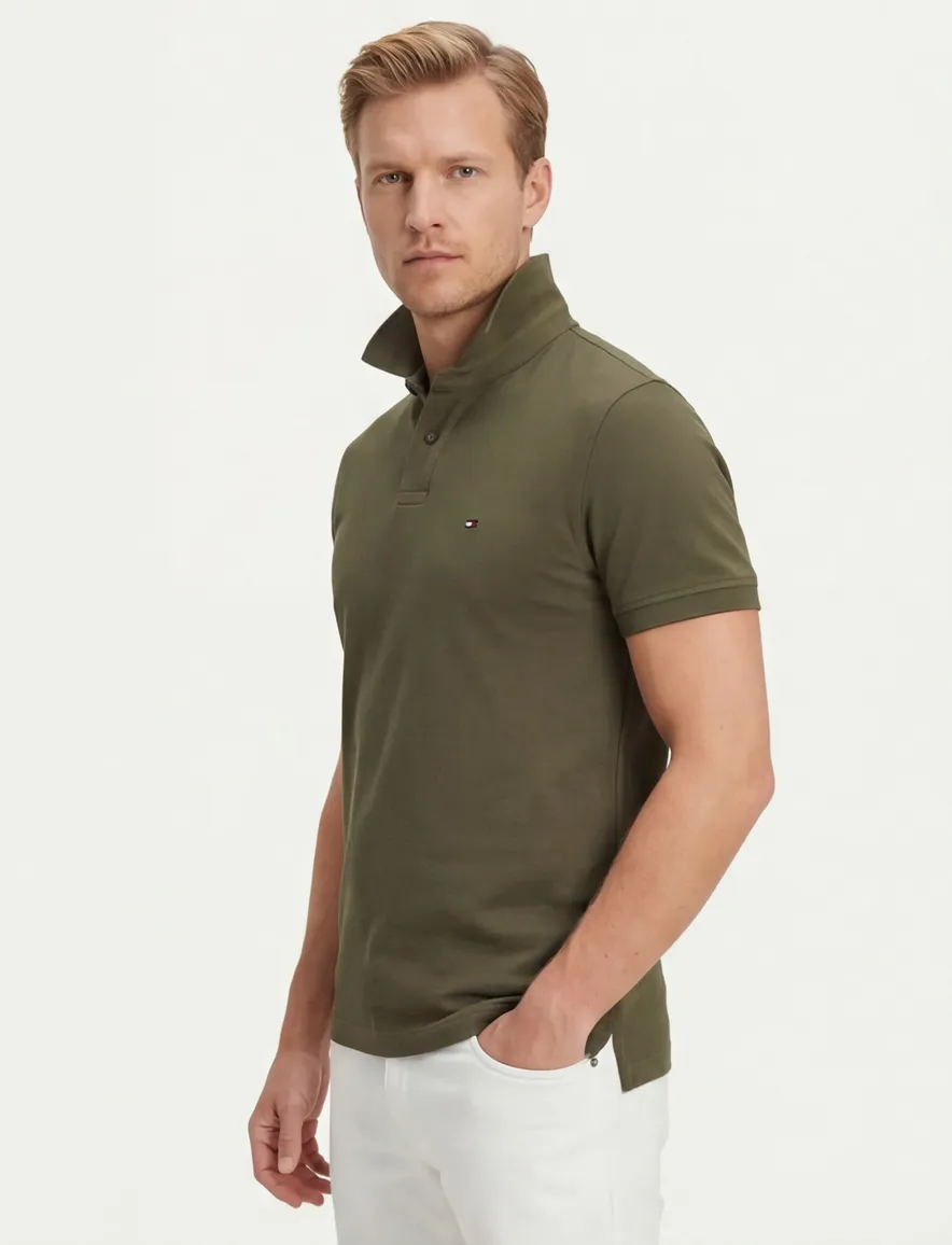 Tommy Hilfiger polo olijfgroen