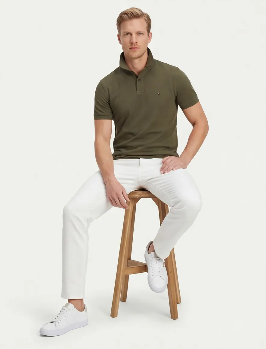 Tommy Hilfiger polo olijfgroen