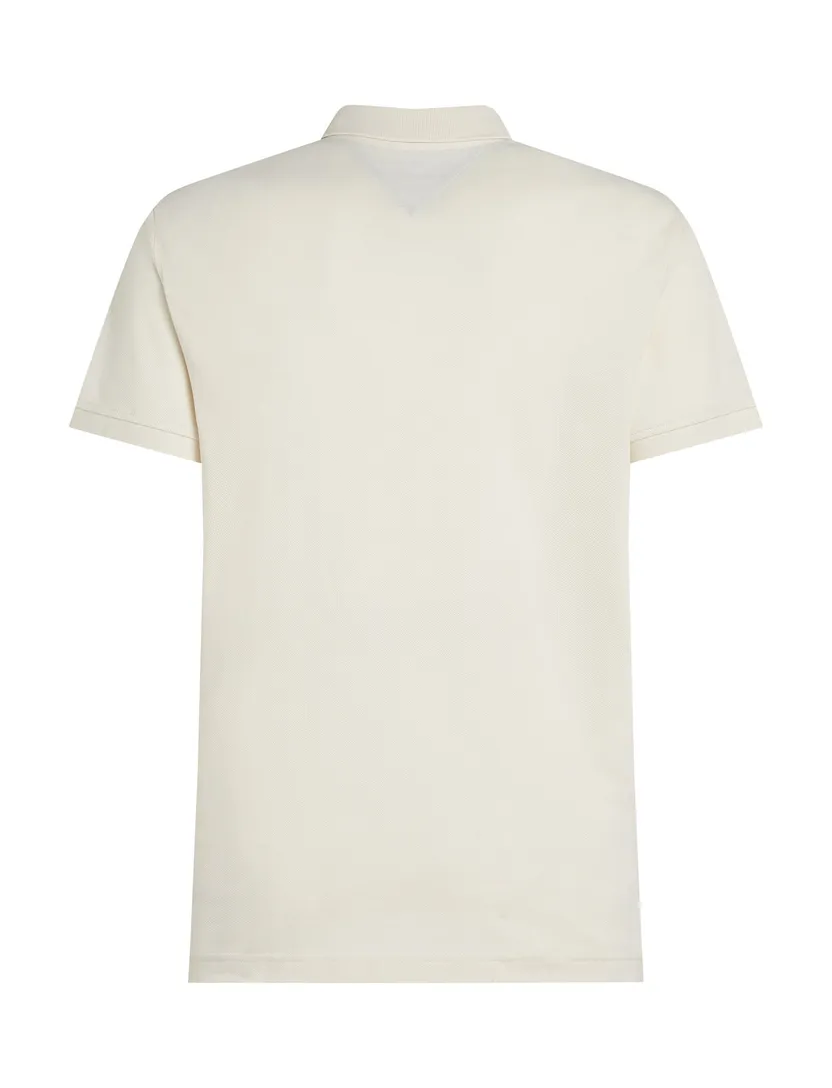 katoenen Tommy Hilfiger polo creme normale fit effen