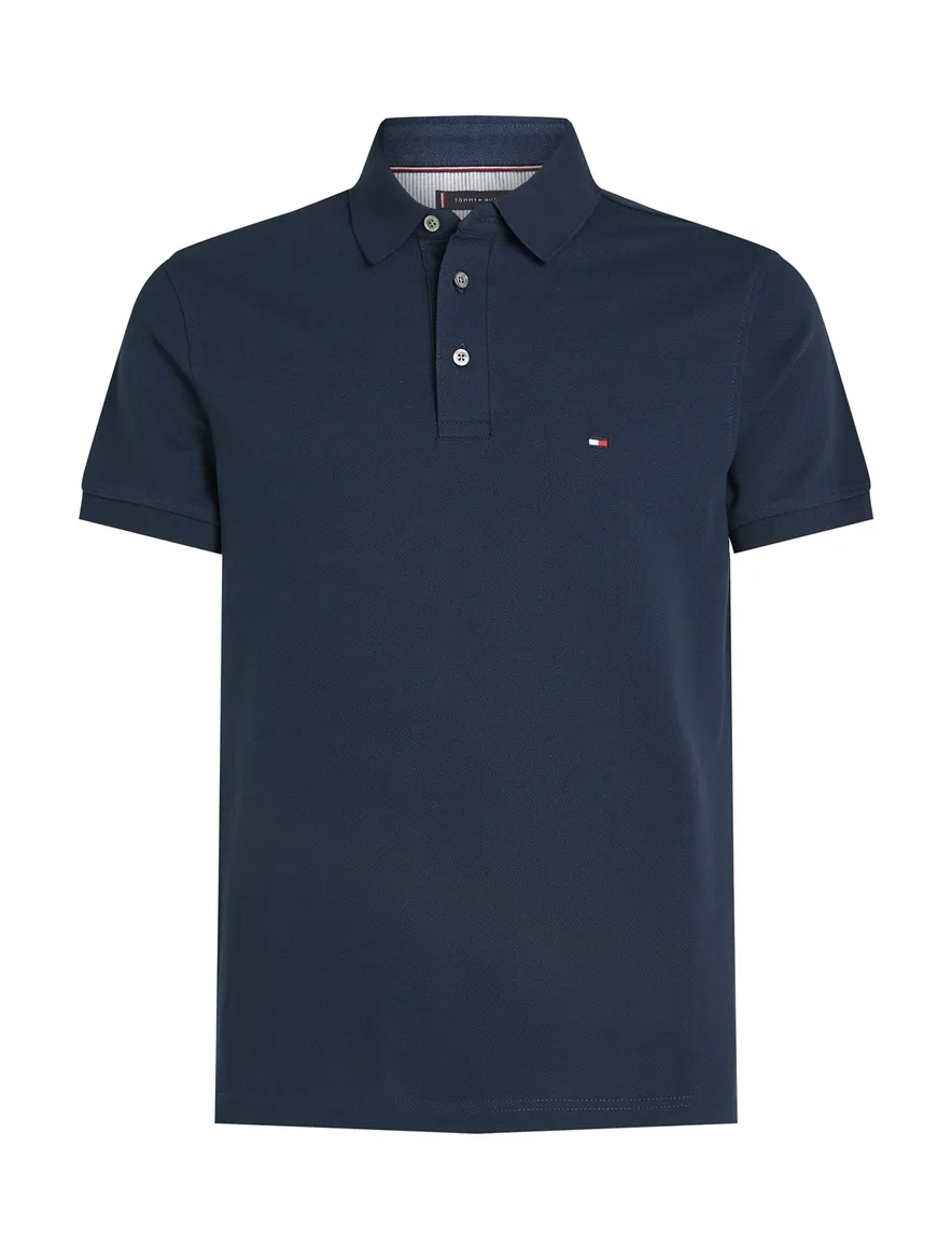 Tommy Hilfiger polo donkerblauw 3-knoops