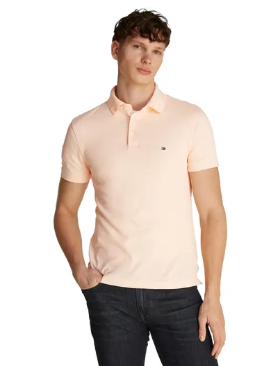 Tommy Hilfiger katoenen Tommy Hilfiger polo roze pique slim fit