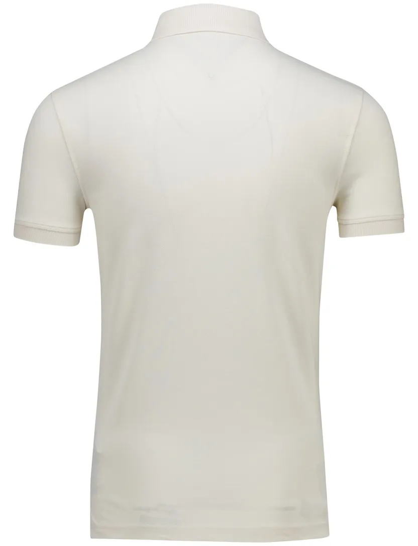 katoenen Tommy Hilfiger polo wit effen 3-knoops