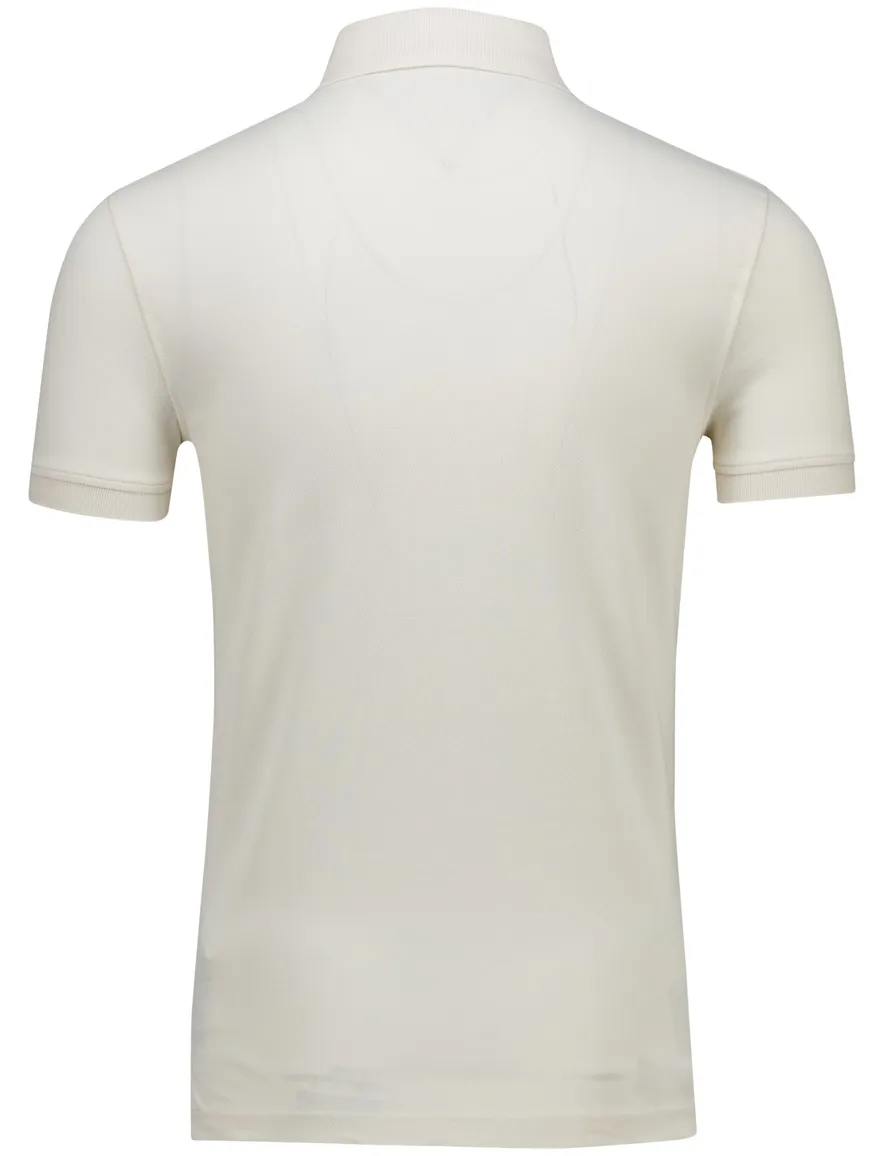 Tommy Hilfiger polo wit effen 3-knoops slim fit katoen