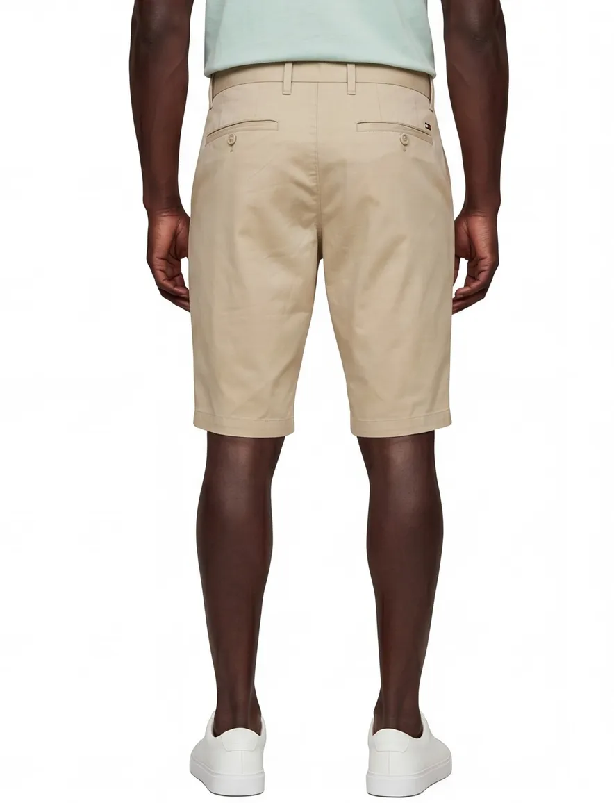 Tommy Hilfiger short beige chino effen