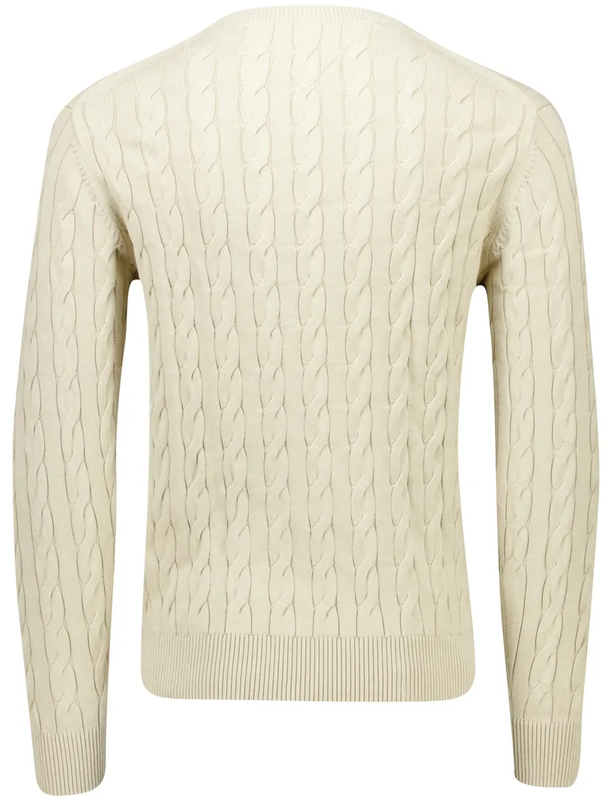 Tommy Hilfiger trui creme gebreid Classic Cable