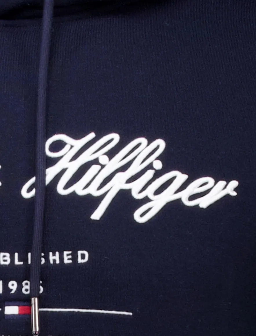Tommy Hilfiger hoodie donkerblauw capuchon