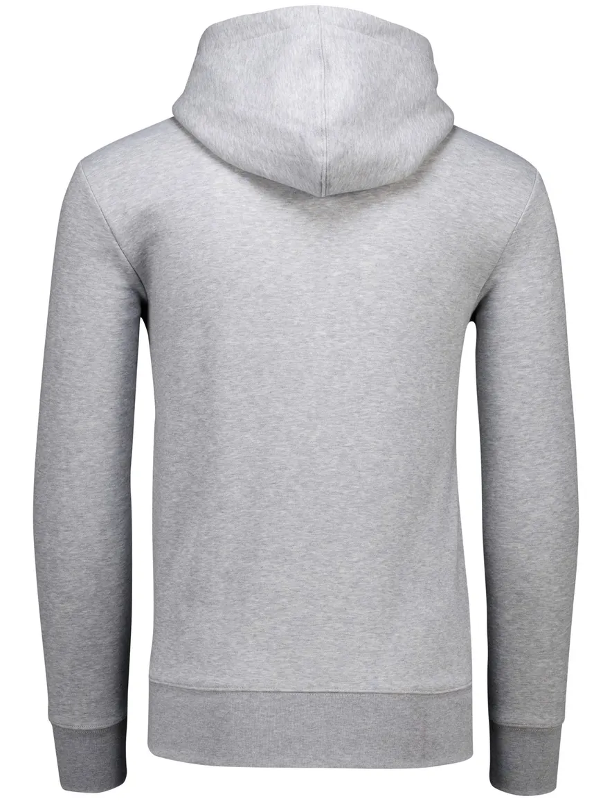 Tommy Hilfiger hoodie grijs met logo gemêleerd