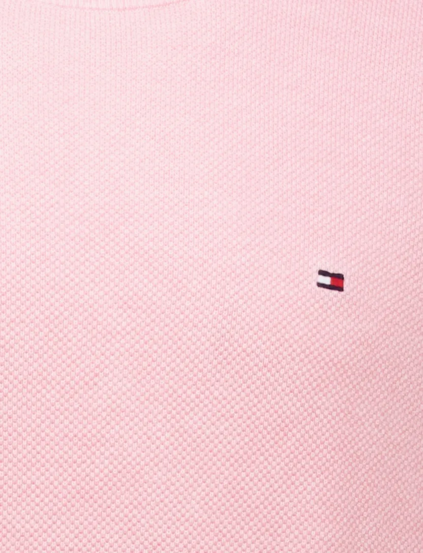 Tommy Hilfiger trui roze ronde hals effen