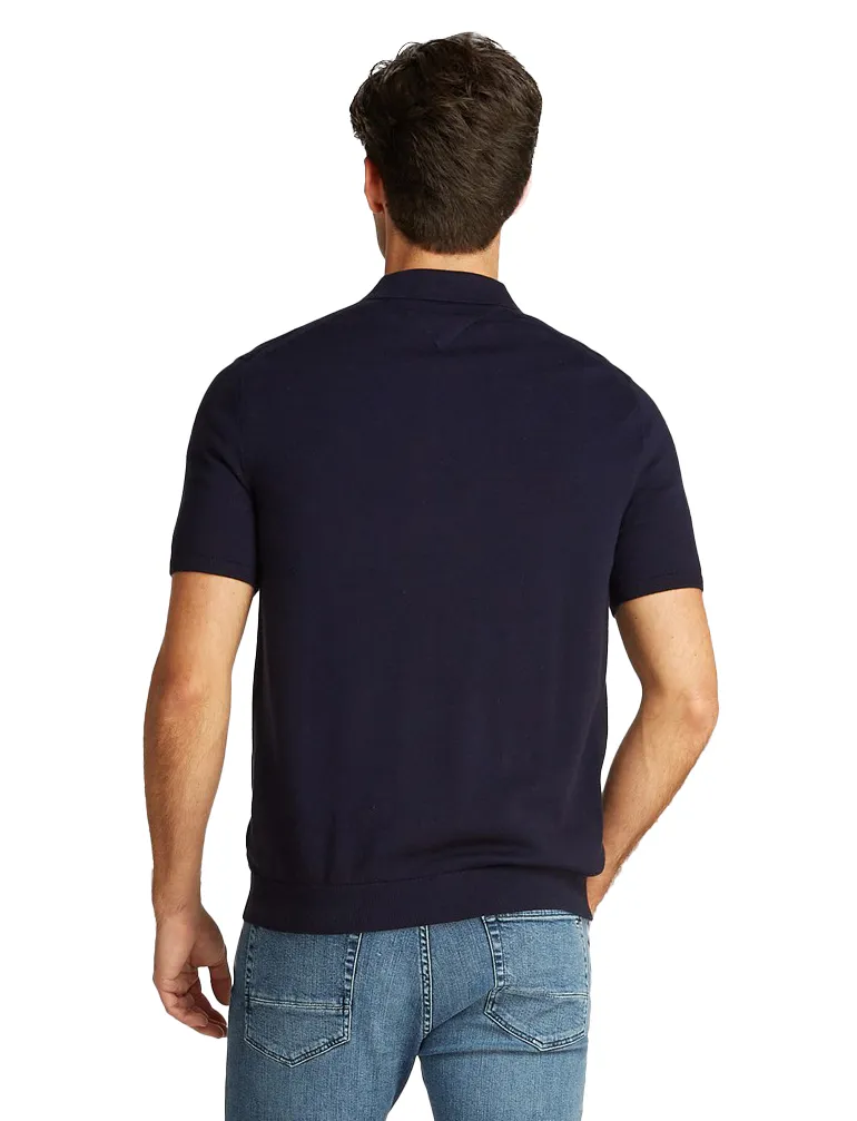 Tommy Hilfiger korte mouw polo trui donkerblauw