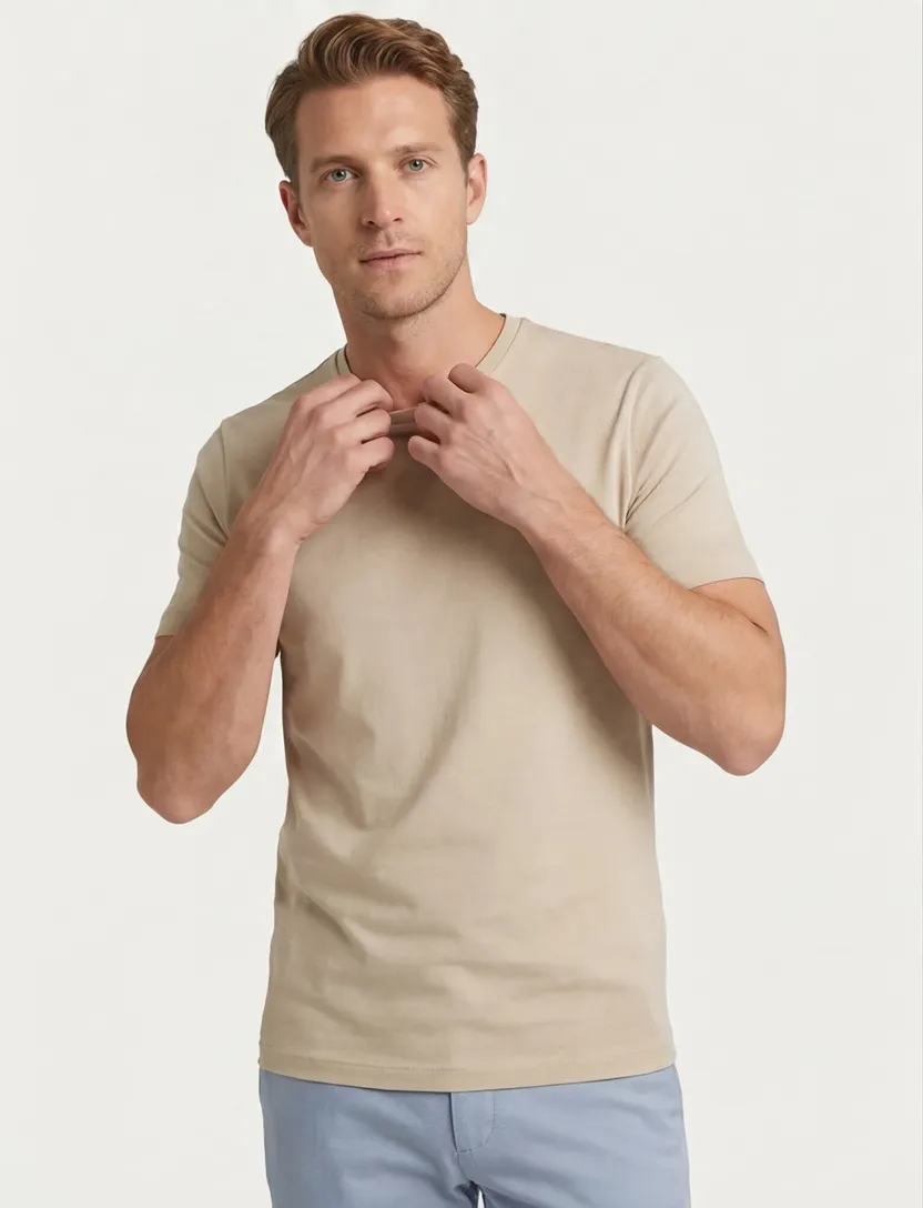 Tommy Hilfiger light interlock T-shirt beige