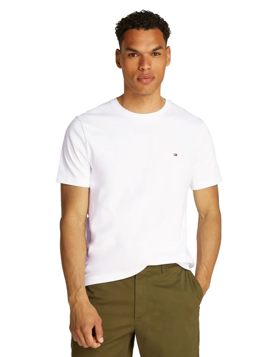 Tommy Hilfiger t-shirt wit effen korte mouw