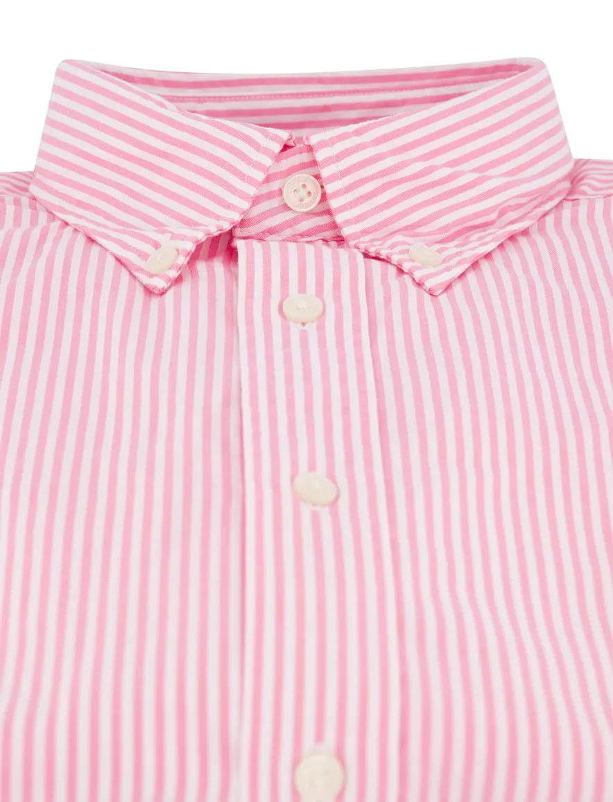 Tommy Hilfiger overhemd roze gestreept THFLEX