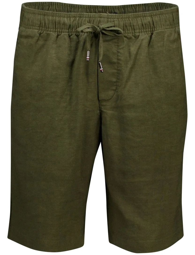 groene Tommy Hilfiger Harlem po linen short relaxed fit